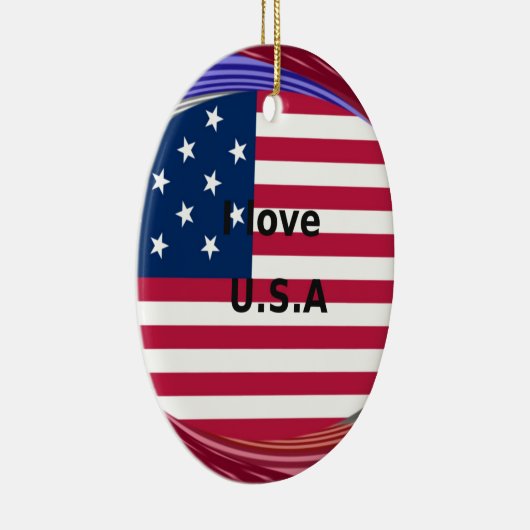 IK HOUD VAN DE VS KERAMISCH ORNAMENT (Rechts)