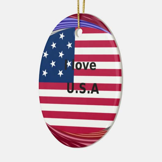 IK HOUD VAN DE VS KERAMISCH ORNAMENT (Links)