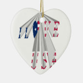 IK HOUD VAN DE VS KERAMISCH ORNAMENT (Rechts)