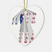 IK HOUD VAN DE VS KERAMISCH ORNAMENT (Links)