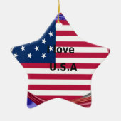 IK HOUD VAN DE VS KERAMISCH ORNAMENT (Voorkant)