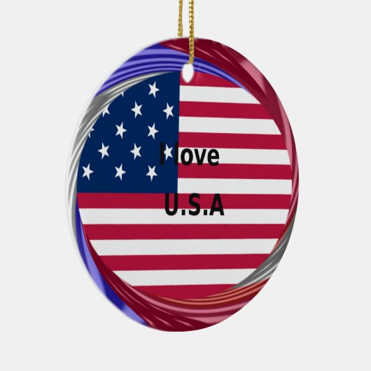 IK HOUD VAN DE VS KERAMISCH ORNAMENT (Rechts)