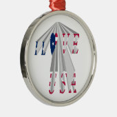 IK HOUD VAN DE VS METALEN ORNAMENT (Rechts)