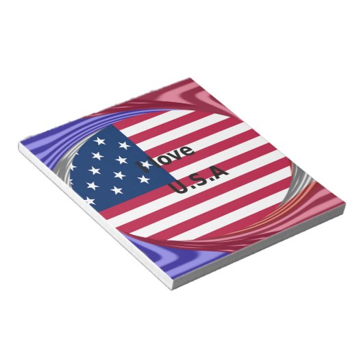 IK HOUD VAN DE VS NOTITIEBLOK (Schuin)