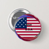 IK HOUD VAN DE VS RONDE BUTTON 5,7 CM (Voorkant /achterkant)