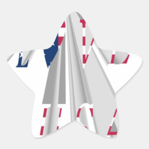 IK HOUD VAN DE VS STER STICKER