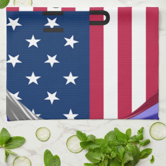 IK HOUD VAN DE VS THEEDOEK (Gevouwen)