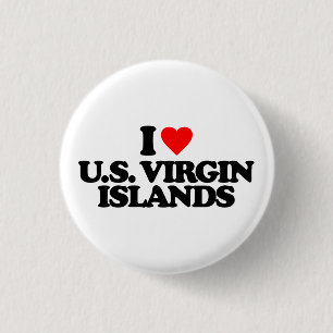 IK HOUD VAN DE VS VIRGIN-EILANDEN RONDE BUTTON 3,2 CM