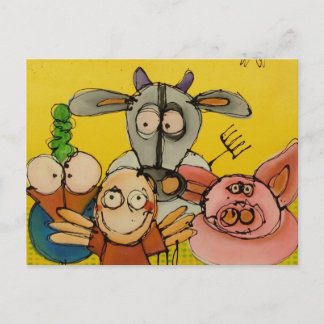 ik houd van dieren briefkaart