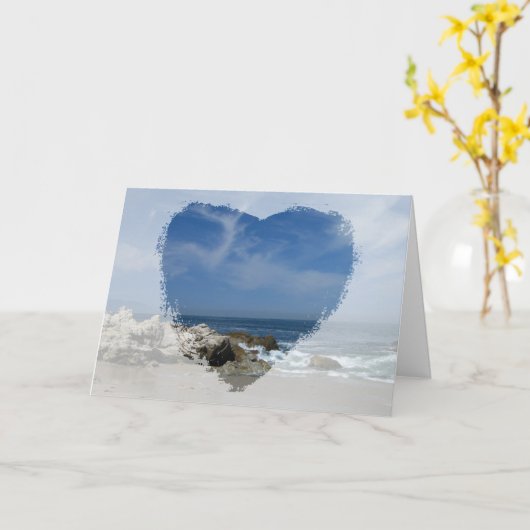 Ik houd van Dit Strand; Gelukkig Moederdag Kaart (Gele Bloem)