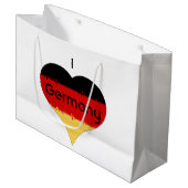 Ik houd van Duitsland Duitse vlag Groot Cadeauzakje (Voorkant Gekanteld)