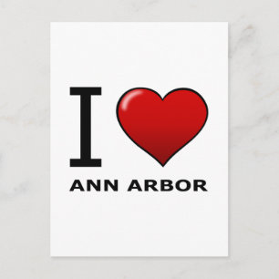 IK HOUD VAN EEN ARBOR, MI - MICHIGAN BRIEFKAART