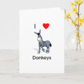 Ik houd van ezels kaart (Gele Bloem)