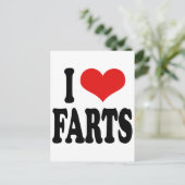 Ik houd van Farts Briefkaart (Staand voorkant)