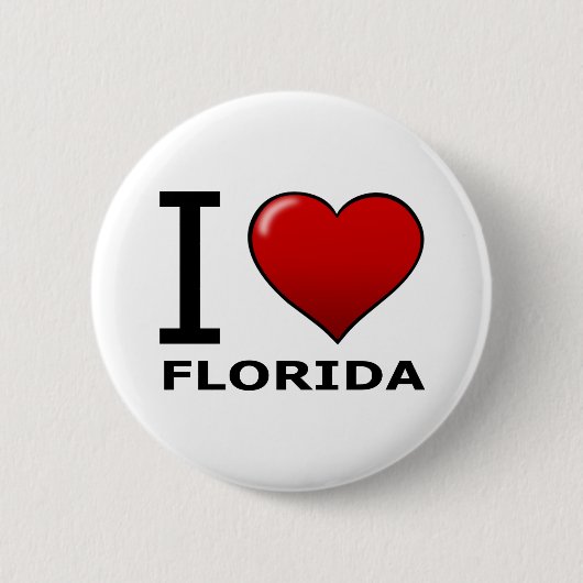 IK HOUD VAN FLORIDA RONDE BUTTON 5,7 CM (Voorkant)