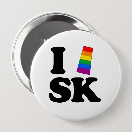 IK HOUD VAN GAY SASKATCHEWAN -.png Ronde Button 4,0 Cm (Voorkant /achterkant)