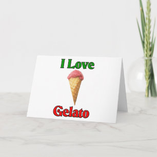 Ik houd van Gelato (Italiaans Roomijs) Feestdagen Kaart