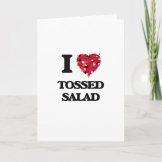 Ik houd van Geworpen Salade Kaart