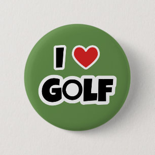 Ik houd van Golf Ronde Button 5,7 Cm