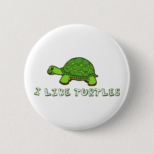 Ik houd van Groene Leuk van Schildpadden Ronde Button 5,7 Cm