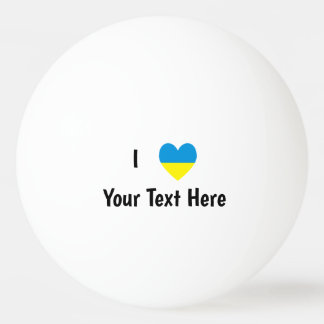 Ik Houd Van (Hart Oekraïense Vlag) Gepersonaliseer Pingpongbal