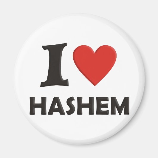 Ik houd van Hashem Magneet (Voorkant)