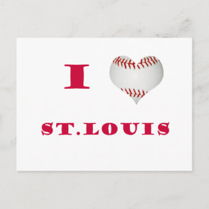Ik houd van het Honkbal van St.Louis Briefkaart