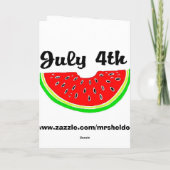 IK HOUD VAN HET VIERDE VAN 2 JULI KAART (Achterkant)