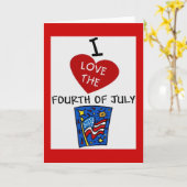 IK HOUD VAN HET VIERDE VAN 2 JULI KAART (Gele Bloem)