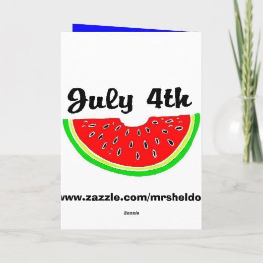 IK HOUD VAN HET VIERDE VAN 3 JULI KAART (Achterkant)