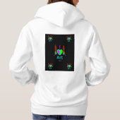 Ik houd van het Witte Pit Hoodie van de Vrouwen (Achterkant)