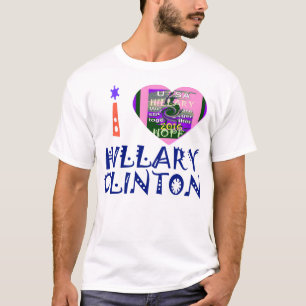 Ik houd van Hillary Clinton voor het art. van het T-shirt