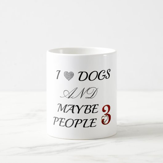 IK HOUD VAN HONDEN EN MISSCHIEN 3 MENSEN KOFFIEMOK (Center)