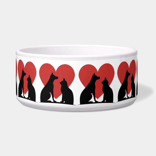 Ik houd van honden voerbakje (Voorkant)