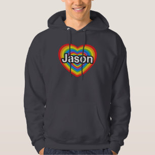 Ik houd van Jason. Ik houd van u Jason. Hart Hoodie