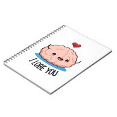Ik Houd Van Jou Grappig Brein Woordspeling Notitieboek (Linkerzijde)