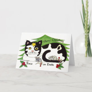 Ik houd van Katten Feestdagen Kaart