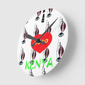 Ik houd van Kenia XOXO Ronde Klok (Hoek)
