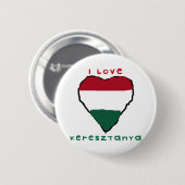Ik houd van Knoop Keresztanya Ronde Button 5,7 Cm (Voorkant /achterkant)