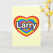 Ik houd van Larry. Ik houd van u Larry. Hart Kaart (Gele Bloem)