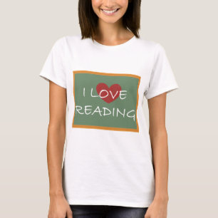 Ik houd van lezend t-shirt