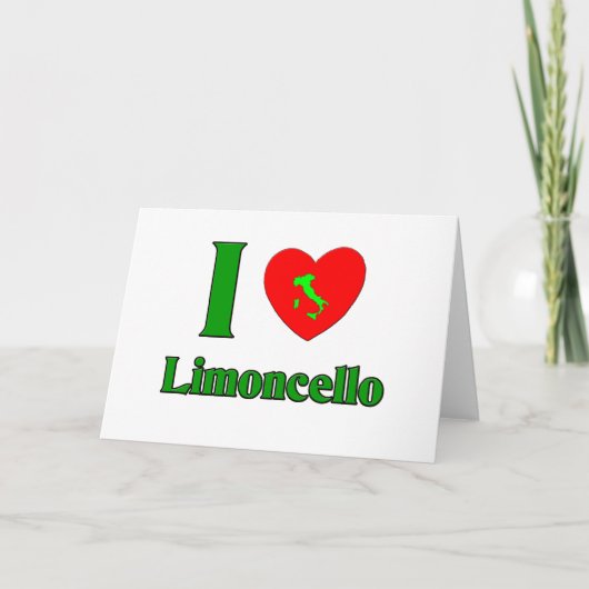 Ik houd van Limoncello Feestdagen Kaart (Voorkant)