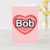 Ik houd van Loodje. Ik houd van u Loodje. Hart Kaart (Gele Bloem)