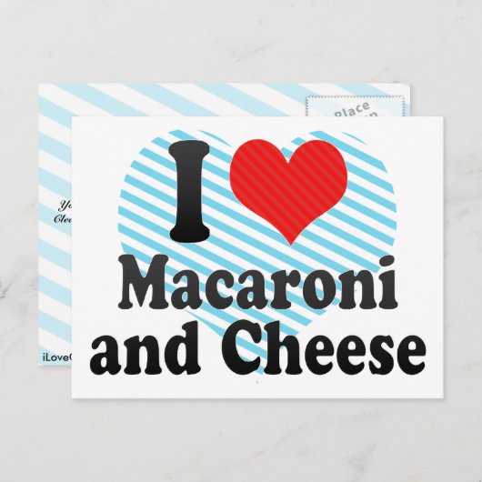 Ik houd van Macaroni+en Kaas Briefkaart (Voorkant / Achterkant)