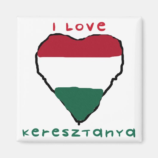 Ik houd van Magneet Keresztanya (Voorkant)