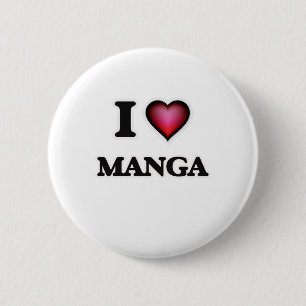 Ik houd van Manga Ronde Button 5,7 Cm