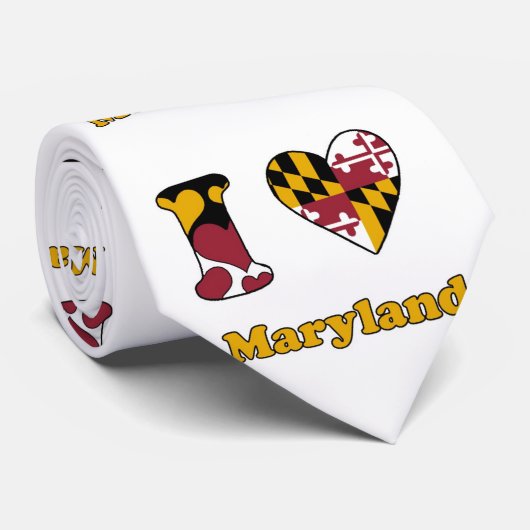 Ik houd van Maryland Stropdas (Opgerold)