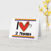 Ik houd van mijn 2 mamma's kaart (Gele Bloem)