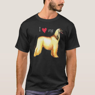 Ik houd van mijn Afghaanse Hond T-shirt