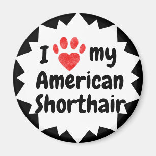 Ik houd van Mijn Amerikaanse Kat Shorthair Magneet